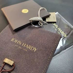 John Hardy Classic Pave Diamond Ring Rare NWT